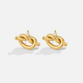 Romana | Gold-Plated Braided Shape Earrings