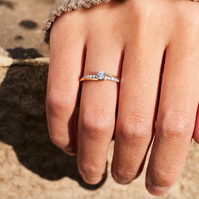 Romina | White Promise Daughter Ring