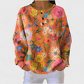 Roosa - Folk Floral Waffle Henley