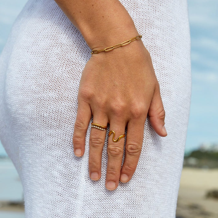 Rosina | Gold-Plated Bracelet with Beads