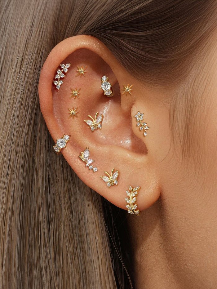 Rosina | Gold-Plated Františka Earrings with Delicate Shine