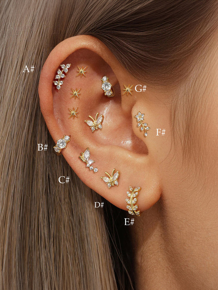 Rosina | Gold-Plated Františka Earrings with Delicate Shine
