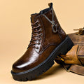 Rugged Leather Utility Boots