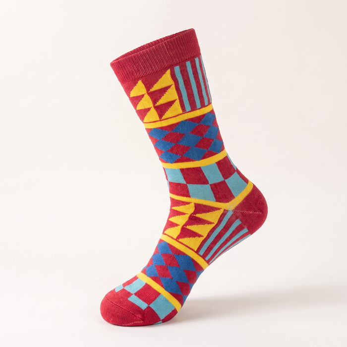 Ruutu argyle mid-length sock, Style 1