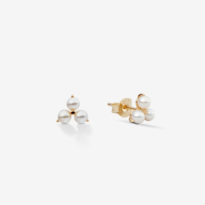 Saana | Gold-Plated Mini Pearl Studs