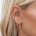 Sabina | Gold-Plated Earrings with Brilliant Structure