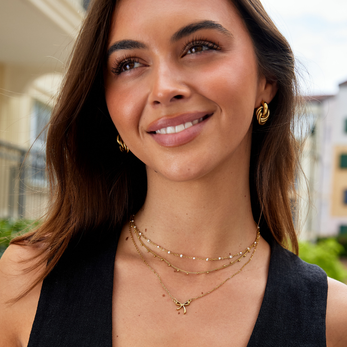 Sabina | Gold-Plated Fine Choker with Mini Pearls