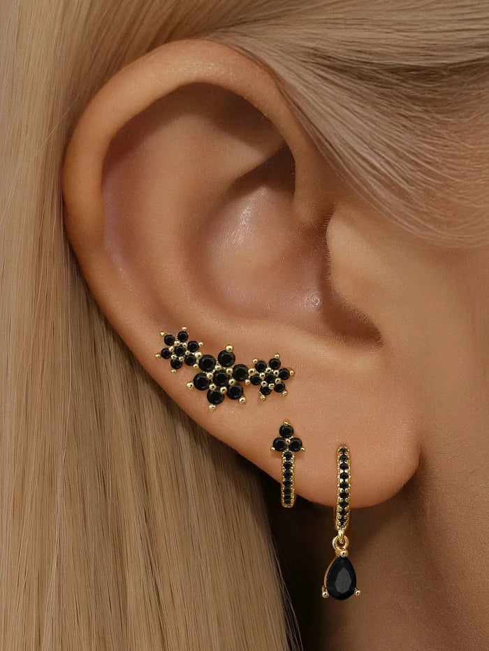 Sabina | Gold-Plated Modern Style Earrings