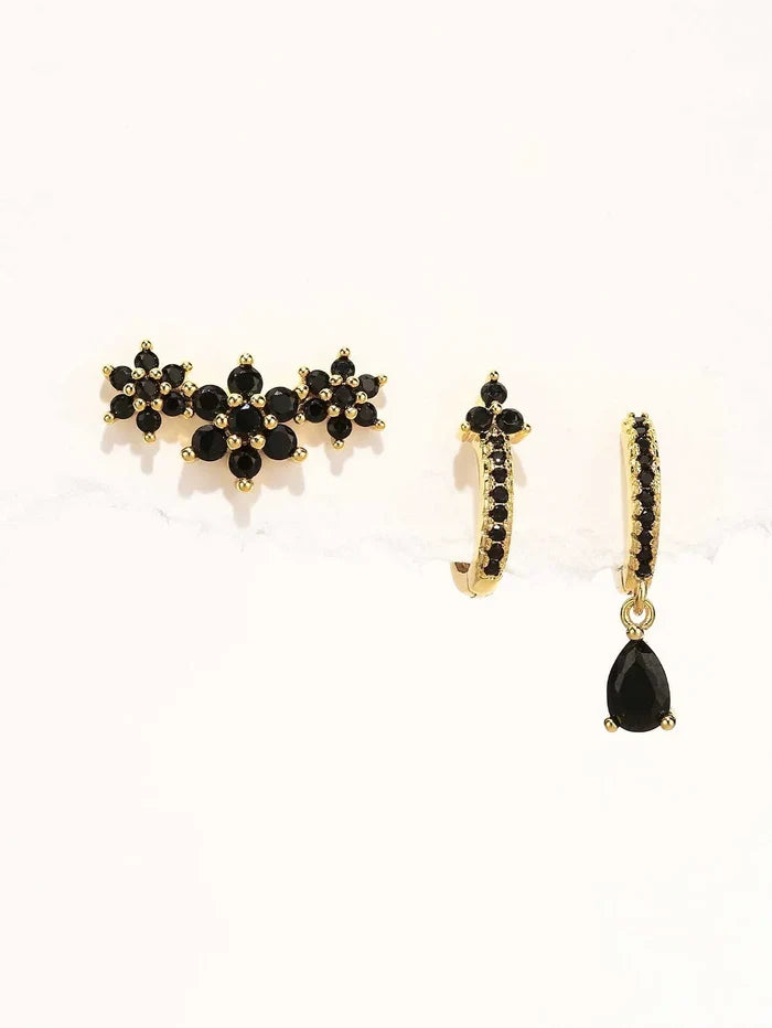 Sabina | Gold-Plated Modern Style Earrings