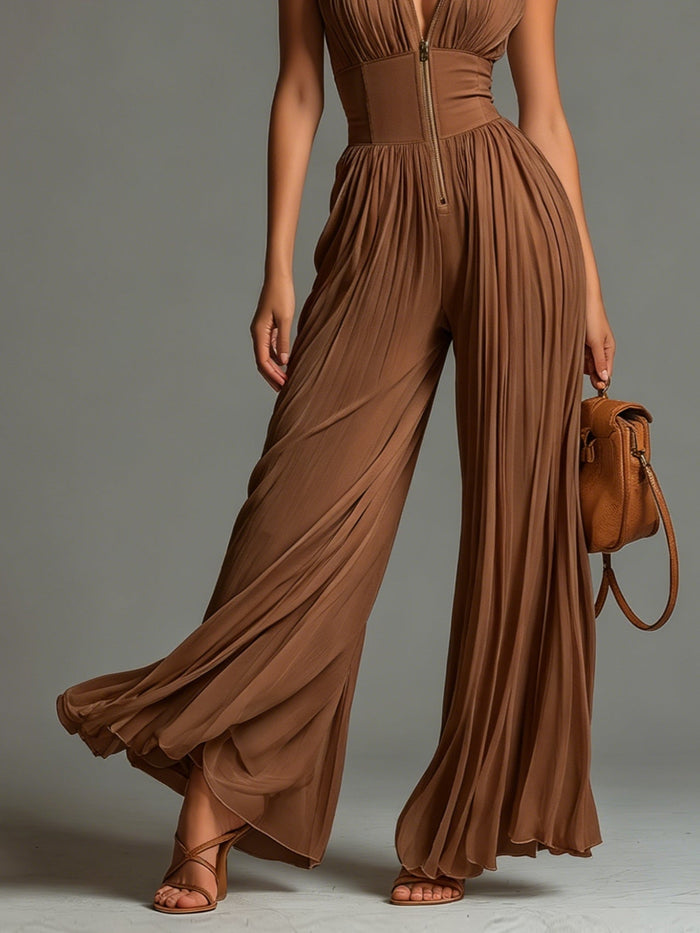Sabine | Jumpsuit Chiffon V-Neck