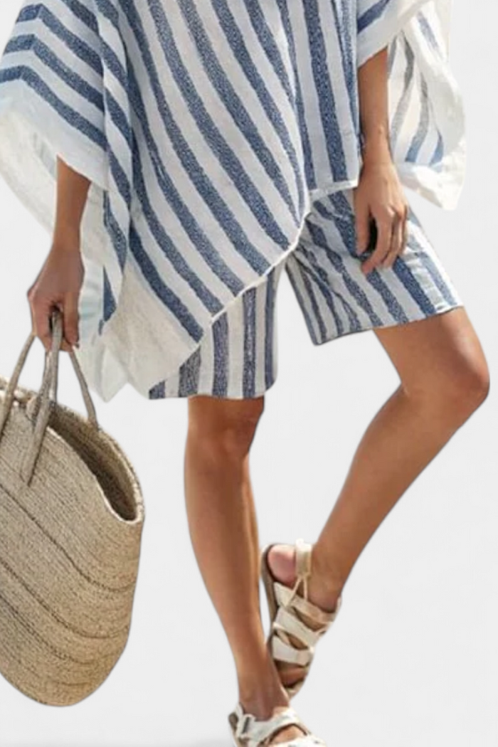 Salome | Set Striped Blouse and Shorts