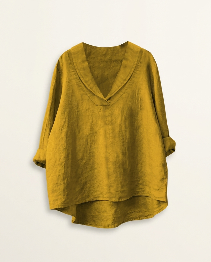 Samantha | Linen Elegant Summer Blouse