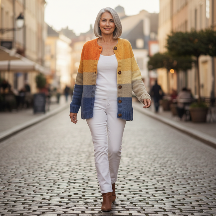 Sanni - Colour Block Cardigan
