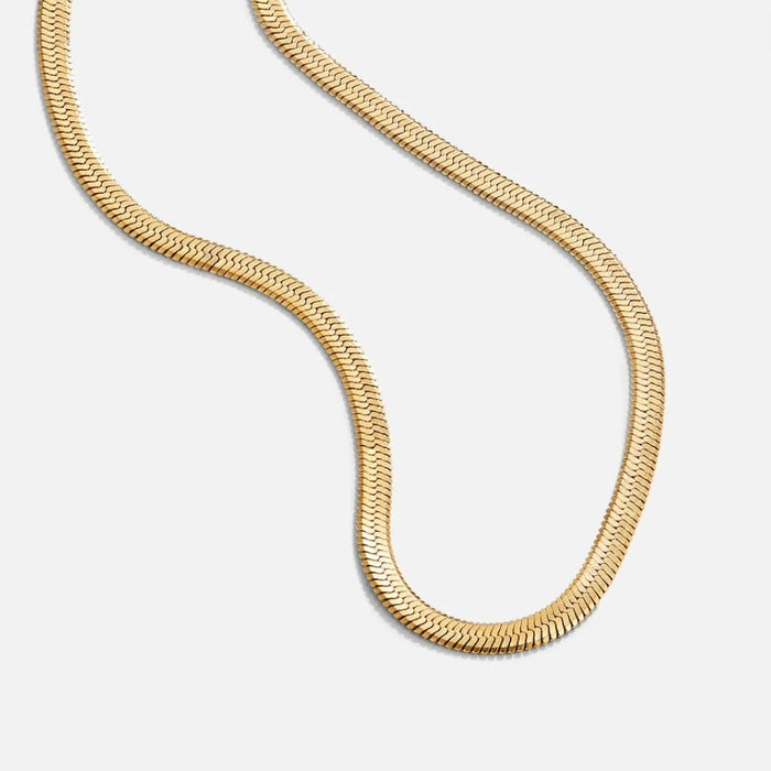 Sara | Gold-Plated Delicate Curved Elisa-marie Necklace