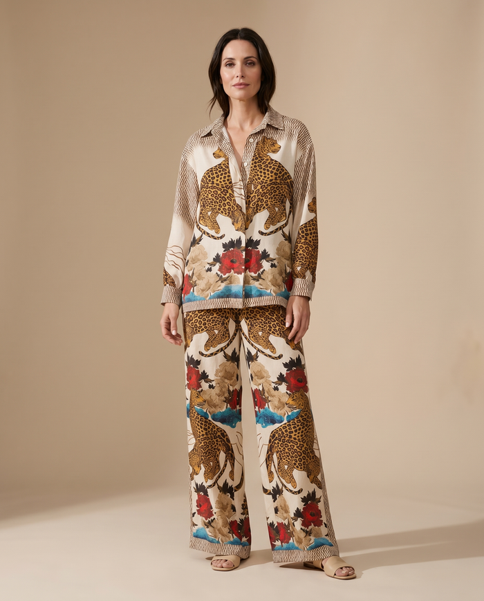 Sara | Printed Shirt Set