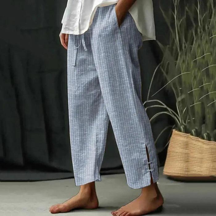 Satu - Textured Split-Hem Trousers