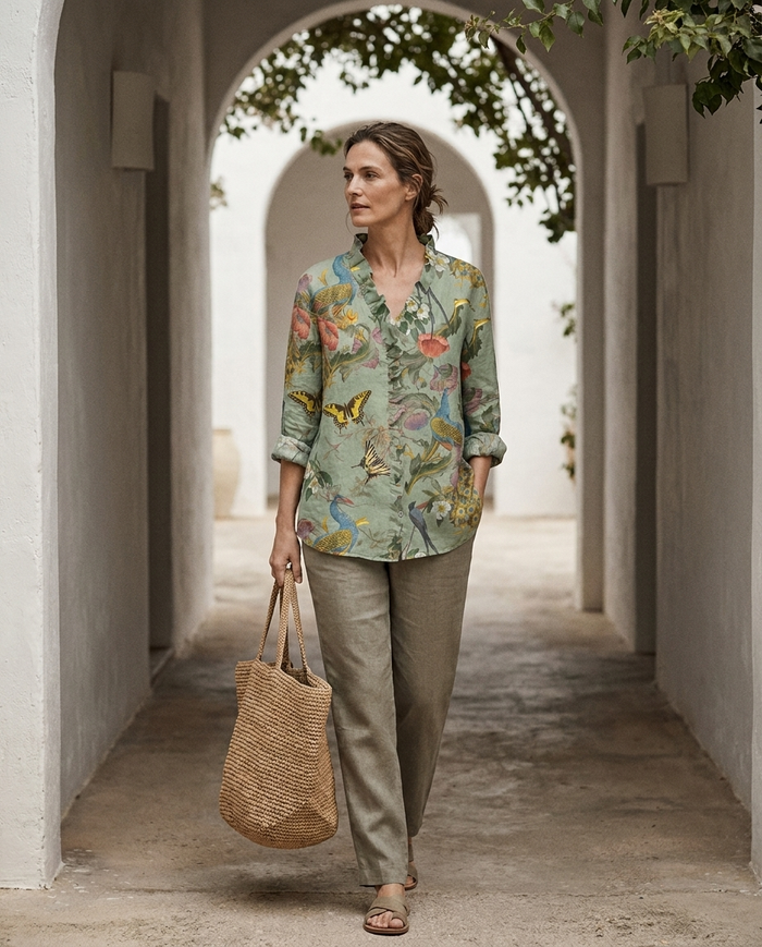 Scarlett | Linen Elegant Summer Blouse