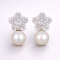 Selina | Gold-Plated Pearls Earring with Charm