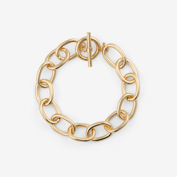 Senja | Gold-Plated Oval Link Bracelet