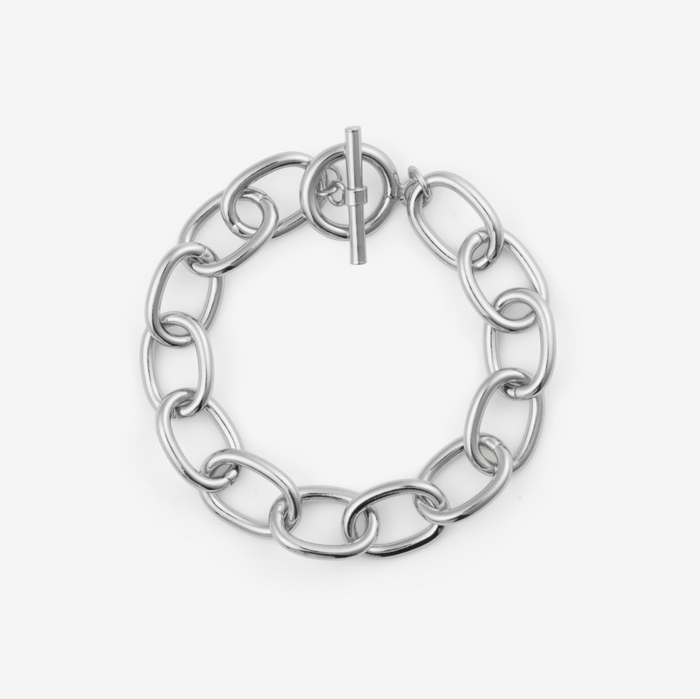 Senja | Silver Oval Link Bracelet