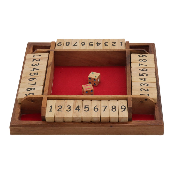 SHUT THE BOX | 4 Player | 22 cm | Solid Wood