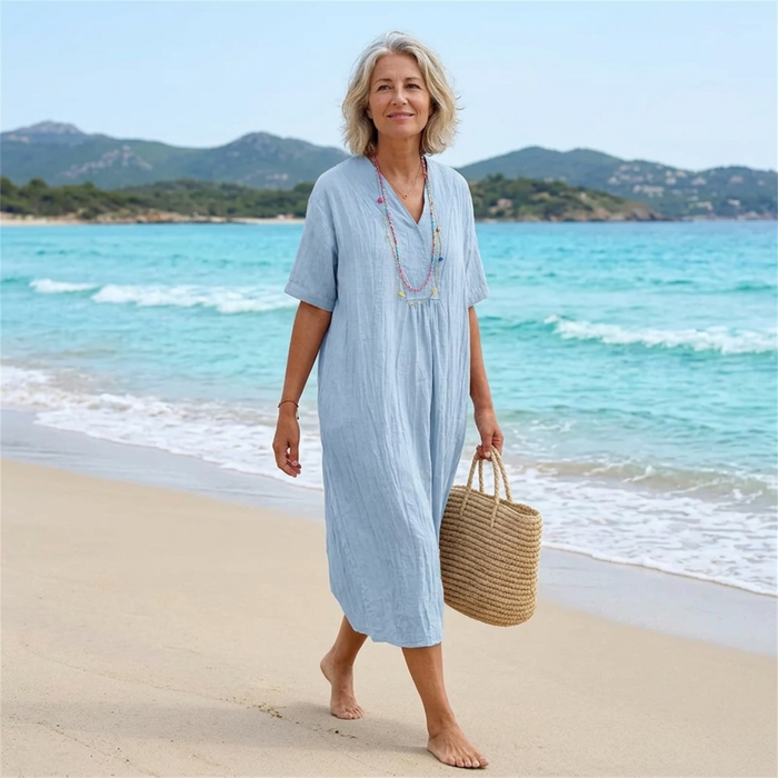 Silvana | Textured Cut Relaxed Maxi Dress
