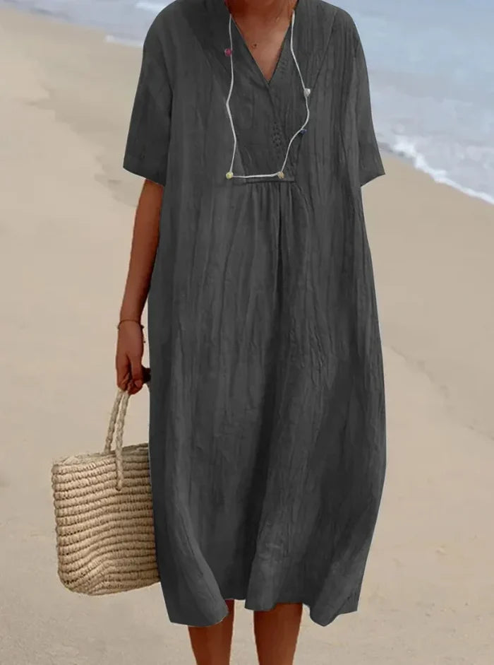 Silvana | Textured Cut Relaxed Maxi Dress