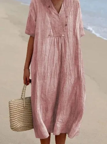Silvana | Textured Cut Relaxed Maxi Dress