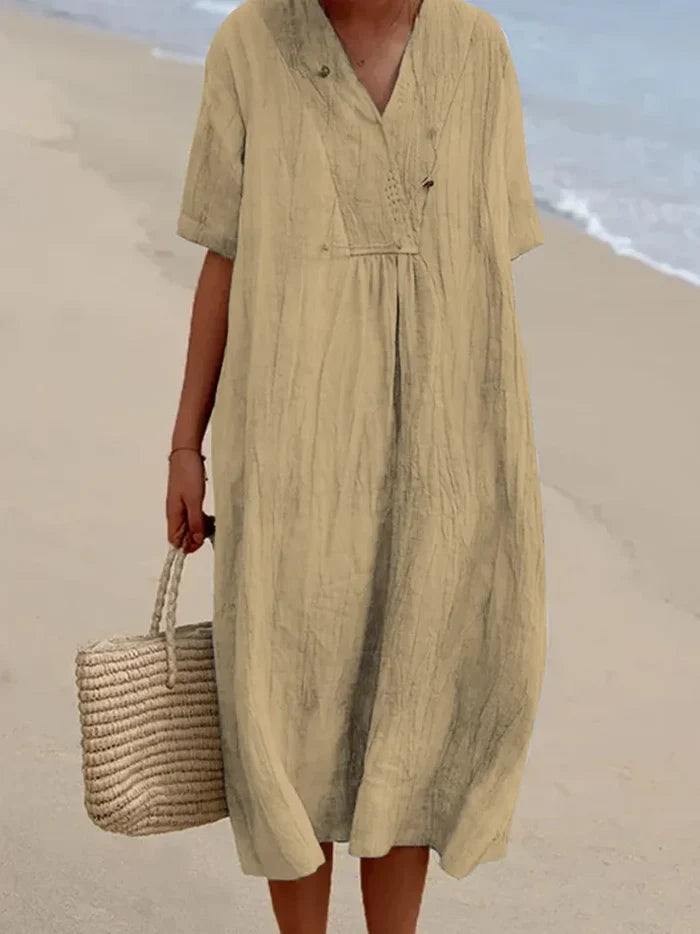 Silvana | Textured Cut Relaxed Maxi Dress