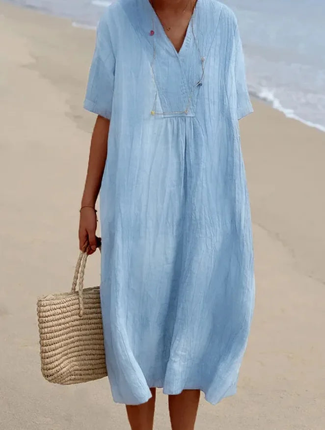 Silvana | Textured Cut Relaxed Maxi Dress