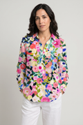 Silvia | Blouse Floral Painted Handheld
