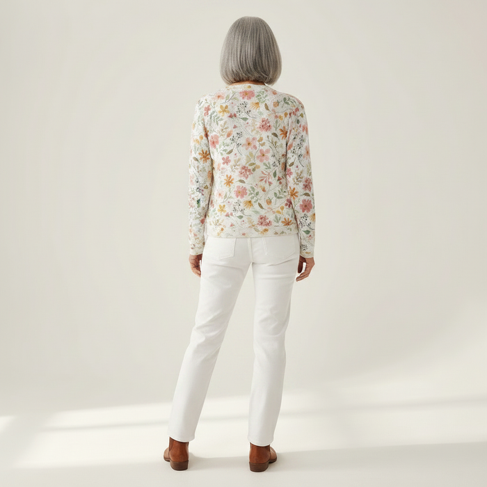 Sirkka - Watercolour Floral Cardigan