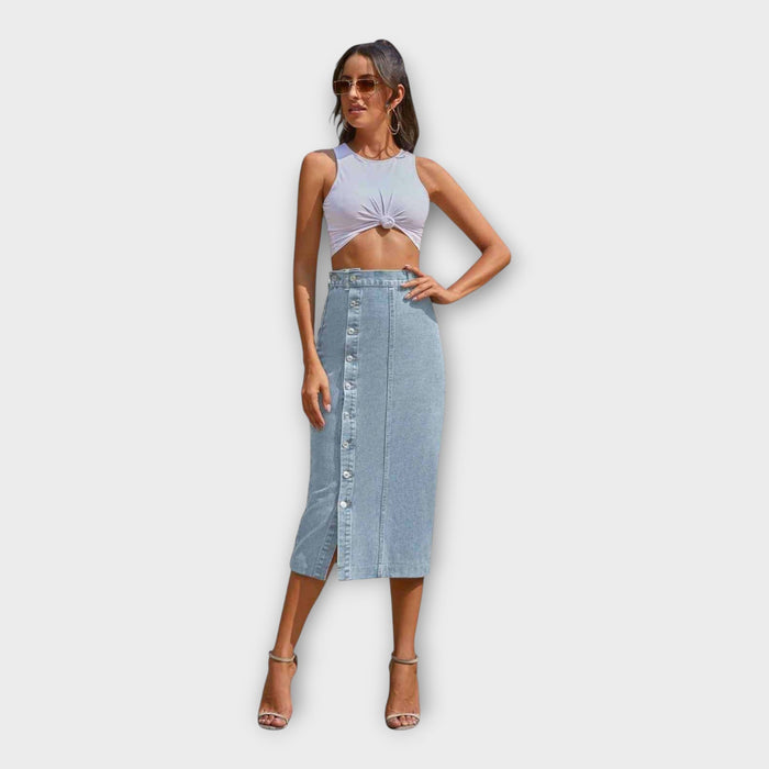 Skirt Maxi Elodie with Button Detail