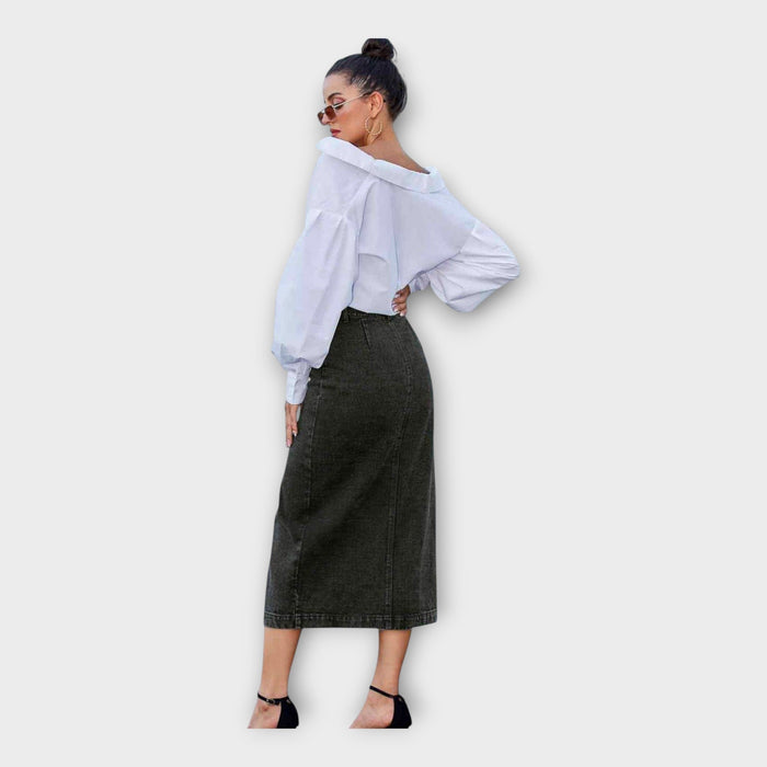 Skirt Maxi Elodie with Button Detail