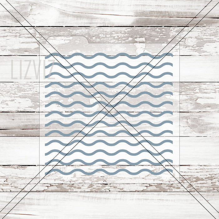 Small Wave Cookie Stencil.