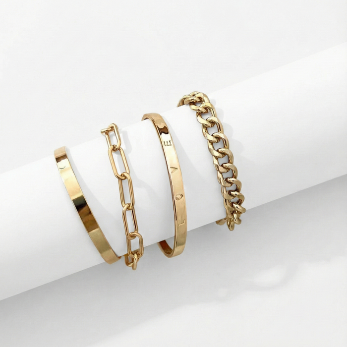 Sofia | Elan Mercer Silver Bracelets Set