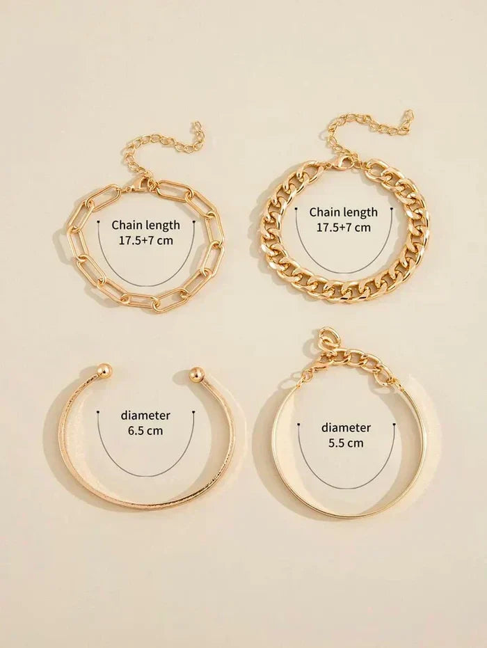 Sofia | Elan Mercer Silver Bracelets Set