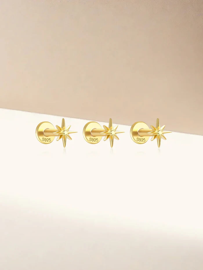 Sofia | Gold-Plated Kateřina Earrings with Delicate Curve