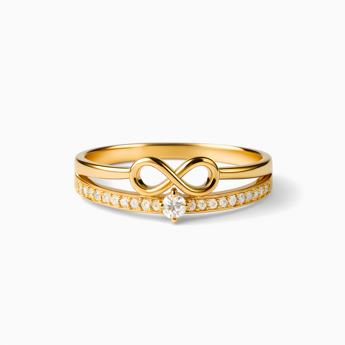 Sofia | Gold-Plated Linked Mom Ring