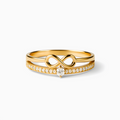 Sofia | Gold-Plated Linked Mom Ring