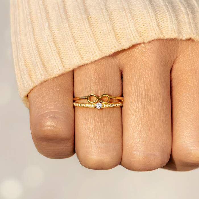 Sofia | Gold-Plated Linked Mom Ring