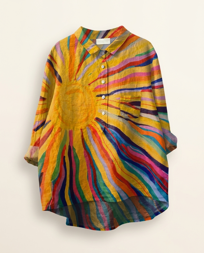 Solara | Linen Elegant Summer Blouse