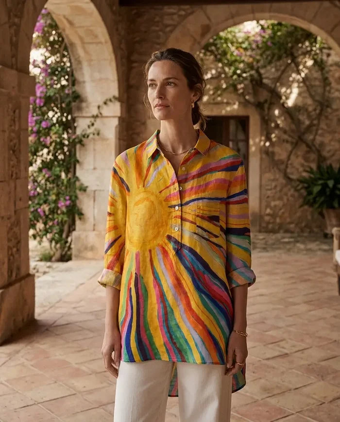 Solara | Linen Elegant Summer Blouse