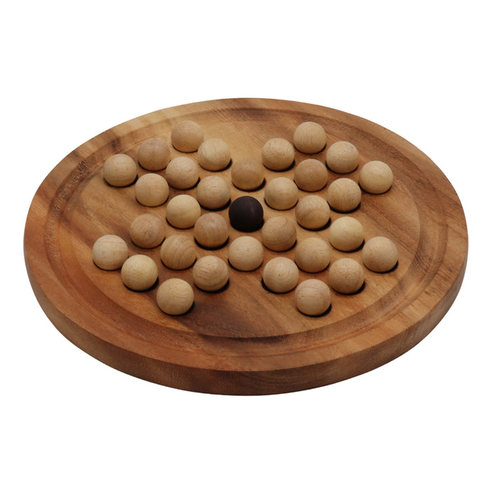 SOLITAIRE with Wooden Balls | 26 cm Board | Solid Wood