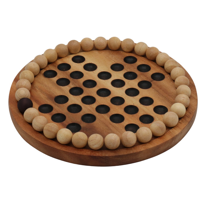 SOLITAIRE with Wooden Balls | 26 cm Board | Solid Wood