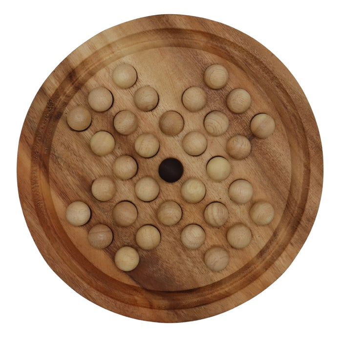SOLITAIRE with Wooden Balls | 26 cm Board | Solid Wood