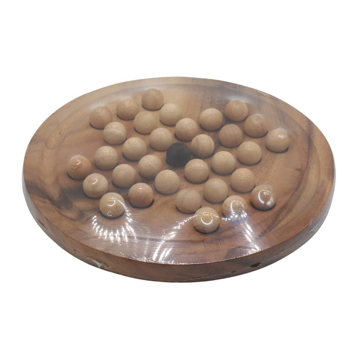 SOLITAIRE with Wooden Balls | 26 cm Board | Solid Wood