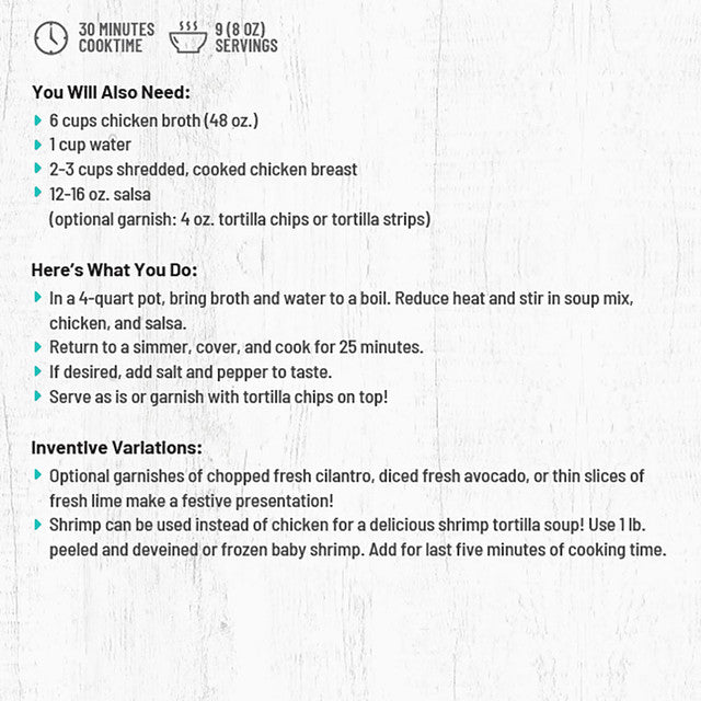 South of the Border Tortilla Soup Mix