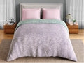 Spaces Fiora 100% Cotton 144 TC Percale Floral Permium Double Duvet Cover, Light Violet