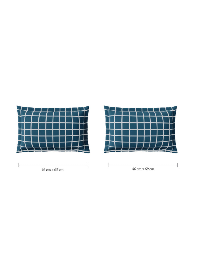 Spaces Flora 100% Cotton 144 TC Percale Geometric Single Bedsheet with 1 Pillow Cover, Light Yellow
